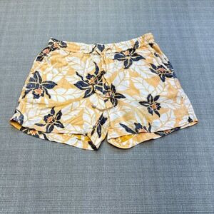 Tommy Bahama Linen Shorts Womens Small‎ Tropical Floral Print Drawstring